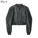 ライトジャケット レザージャケット 革ジャケット レディース 長袖 フェイクレザー ジッパー ショート 羽織り 立ち襟 フィットコート オシャレ ライダースジャケット 秋 防寒 防風 クール