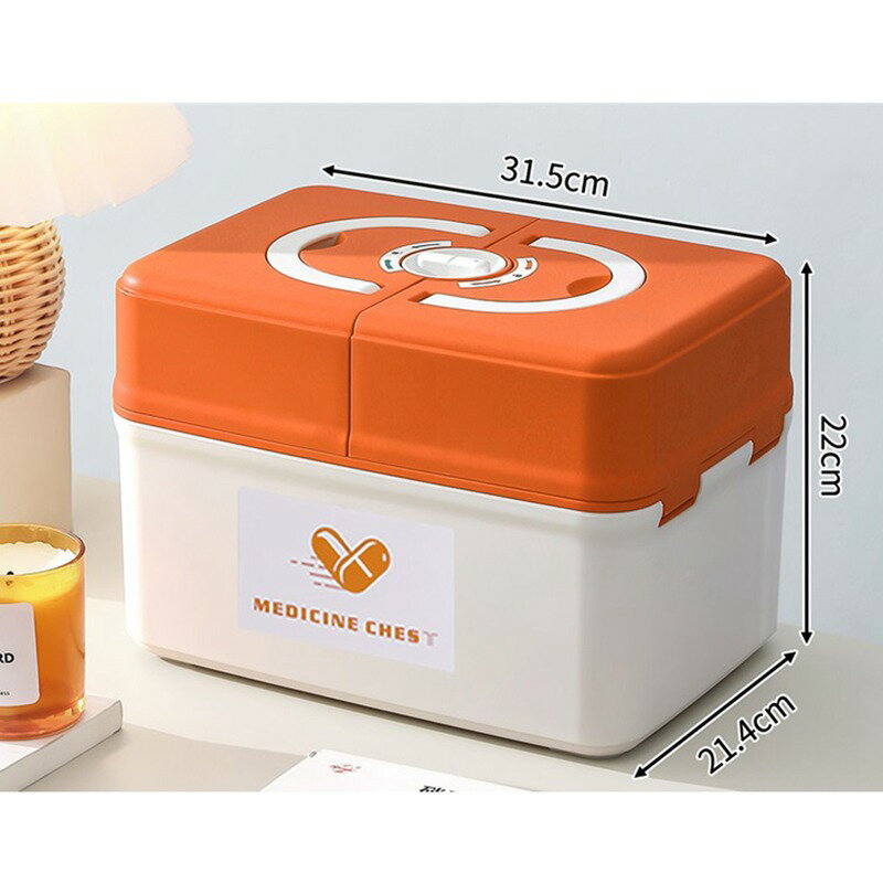 救急箱 薬箱 くすりボックス 2段式 3段式 大容量 取っ手付き ミニケース付き くすりばこ 応急ボックス 薬ケース 多機能収納 安全ロック 収納ボックス くすり整理 応急手当 緊急 薬用 患者 家庭用 学生