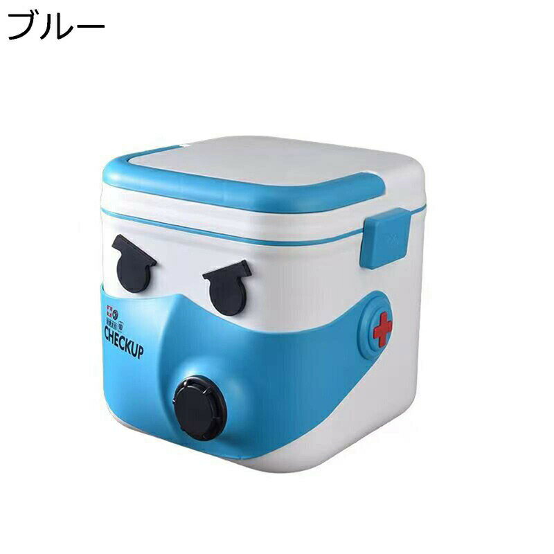 救急箱 薬箱 薬ボックス薬箱 子供用 面白い 手提げ 2層 取り外しトレイ 応急ボックス 薬入れ 薬 ピルケ..