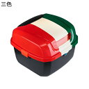 トップケース リアケース バイク用 三色 四角 リアボックス 正方形 大容量 頑丈 耐久性 汎用品 かわいい 軽量 ツーリング スクーター 原付 出前 おしゃれ パッチワーク ロック ベース