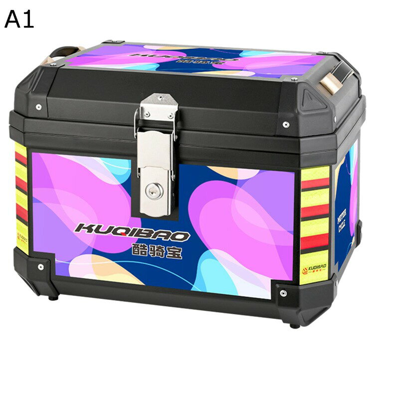 原付 リアボックス トップボックス 着脱可能式 キーロック 大容量 45L ヘルメット収納 かわいい ステッカー 汎用タイプ 耐スクラッチ性 防水防塵 防犯対策 取り付け部品付き デリバリー