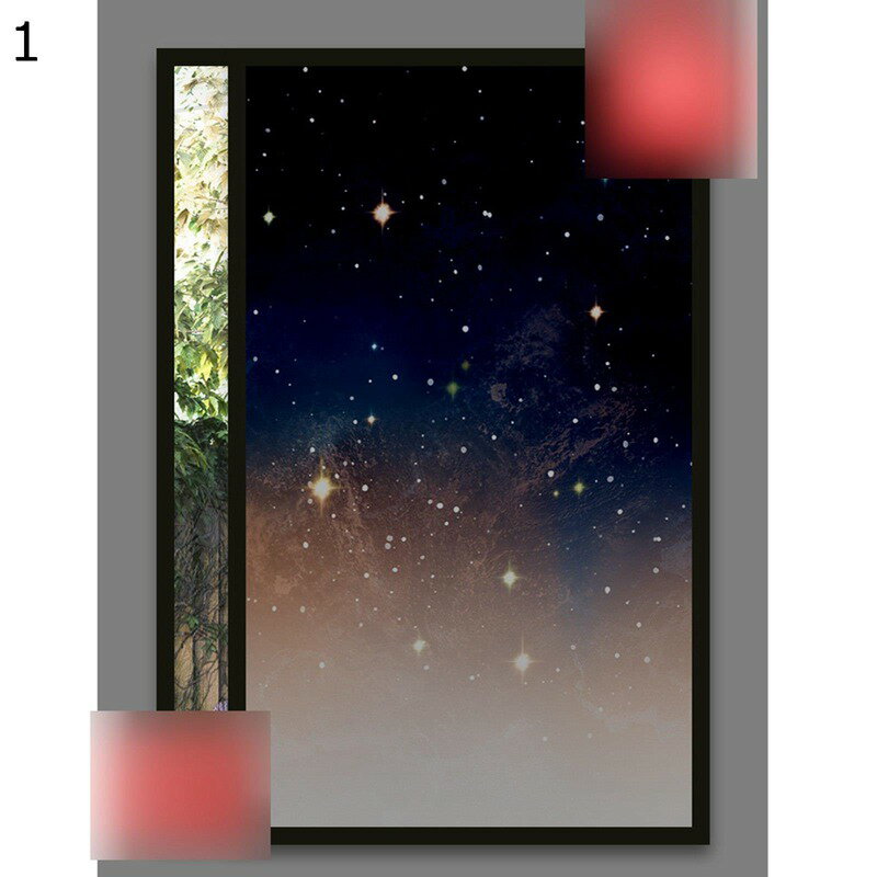 すりガラス 遮光 真っ黒フィルム 植物柄 花柄 目隠しシート 窓用 窓ガラスフィルム風呂窓 遮光 外から..