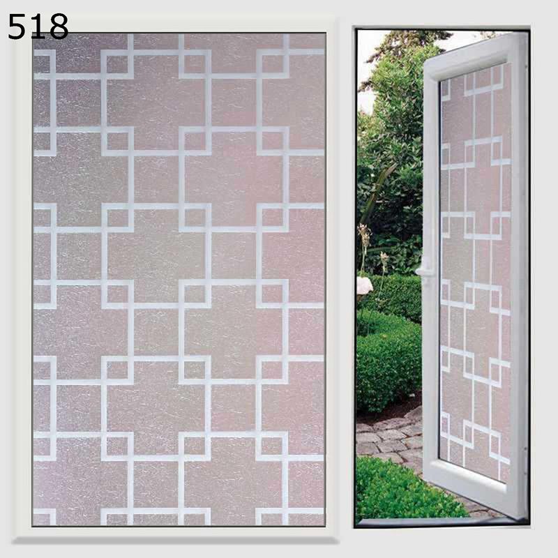 花柄ガラスシート チェック 格子 雪 窓に貼るブラインド 目隠し 花柄 すりガラスフィルム 窓 窓ガラス..