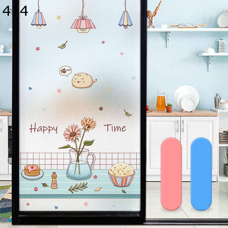 窓フィルム 兎 熊 花柄 花 サボテン柄 窓目隠し シート ガラスシート 窓用 断熱シート フィルム 外から..