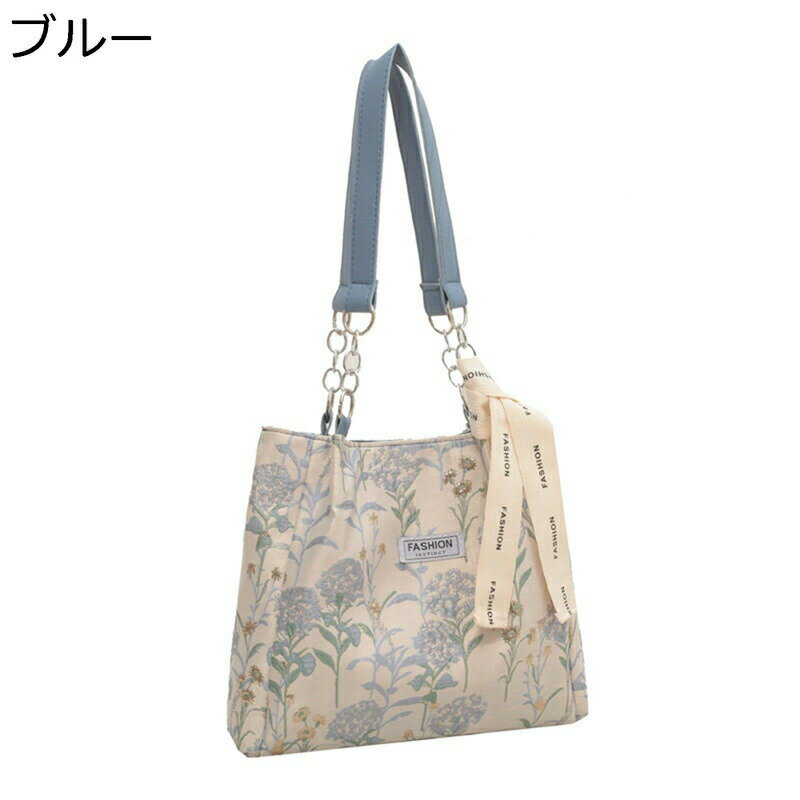 楽天kcreateバッグ トート 花刺繍 キャンバストート レディース ハンドバッグ 軽量 リボン付き ショルダーバッグ 大容量 A4 スナップ トートバッグ 鞄 手提げ 可愛い トレンド 環境に優しい 女性 デート 買い物
