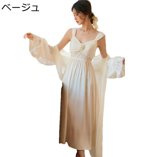 キャミソール レディース ルームワンピース 花モチーフ 花飾り レース パジャマ 長袖アウター 前開き ナイトウェア スリップガウン 春秋着 部屋着 寢巻き 寝衣 可愛い ファッション お姫様 キャミソール レディース ルームワンピース 花モチーフ 花飾り レース パジャマ 長袖アウター 前開き ナイトウェア スリップガウン 春秋着 部屋着 寢巻き 寝衣 可愛い ファッション お姫様