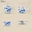 青花磁器 番茶器セット 6客入 急須セット 湯呑セット 日本茶 中国茶 白青陶器 花柄 茶缶 茶筒 紅茶 緑茶 携帯式 陶器ティーセット ミニコップ 贈り物 旅...