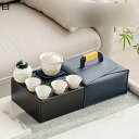 ティーポット 湯呑みセット 6点セット 茶具セット コップ 陶器 茶台 茶缶 ポータブル 携帯型 持ち運び便利 蓋つき 和風急須 工芸茶 お茶 ハーブティー ほ...