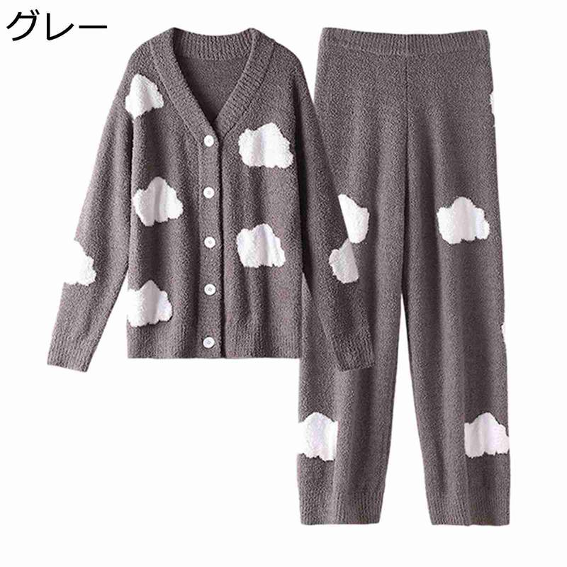 パジャマ ボアフリース レディース 秋冬 ルームウェア 上下セット もこもこ 前開き 可愛い 厚手 保温 ..