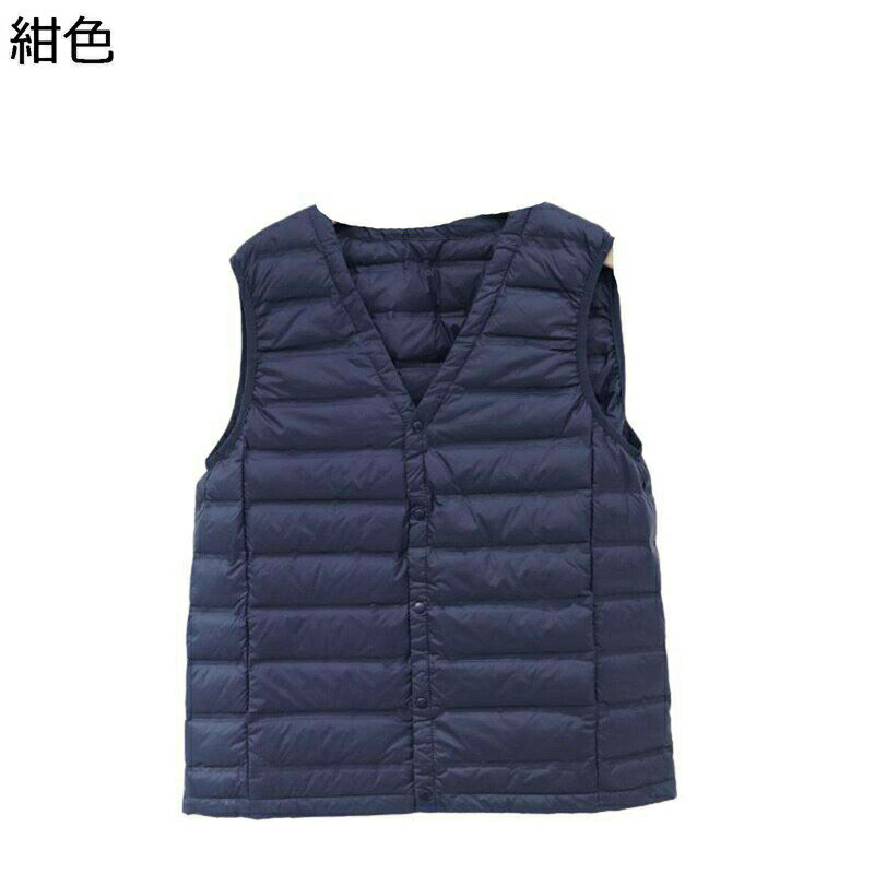 ダウンベスト メンズ 襟なし Vネック アヒル羽毛 秋冬服 ジップアップ ポケット付き ボタン付き あったかい 防寒ベスト トップス 快適 無袖 あったか 通勤 通学 ファッション カジュアル