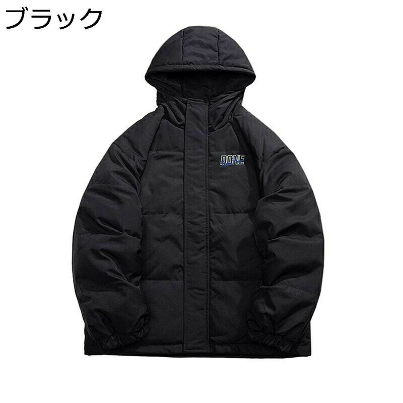 ダウンジャケット メンズ 冬用 大きいサイズ ショート丈 ダウンコート 厚手 冬用ジャケット おしゃれ 英字柄 プリント 防寒 保温 ゆったり 暖かい カップル カジュアル 冬物