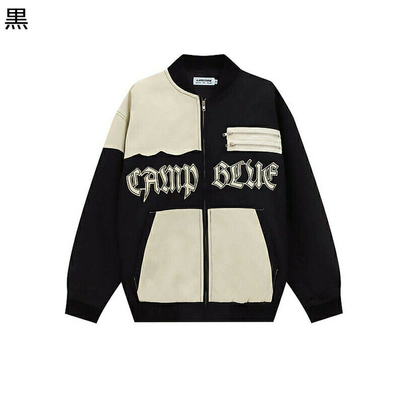 ジャンパー メンズ ジャケット スタジャン アメカジ ゴシック風レター飾り パッチワーク 防風 防寒 ヴィンテージ スタジアムジャンパー..
