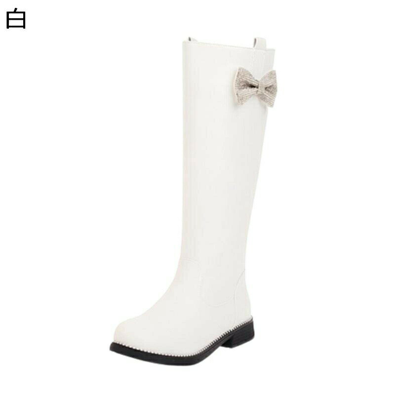 ロングブーツ 蝶結び リボン 膝下 レディース ラウンドトゥ 粗いかかと ローヒール 冬靴 秋靴 ジップ 細身 可愛い ファッション 滑り止め 軽い やわらか 会社 普段履き lolita お嬢様風