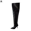 ロングブーツ ドレープ くしゅくしゅ レディース 秋 冬 ポインテッドトゥ ピンヒール ハイヒール エナメル 簡約 脚長 オシャレ 軽便 歩きやすい 柔軟 屈曲 普段使い パンク キャバ ギャル