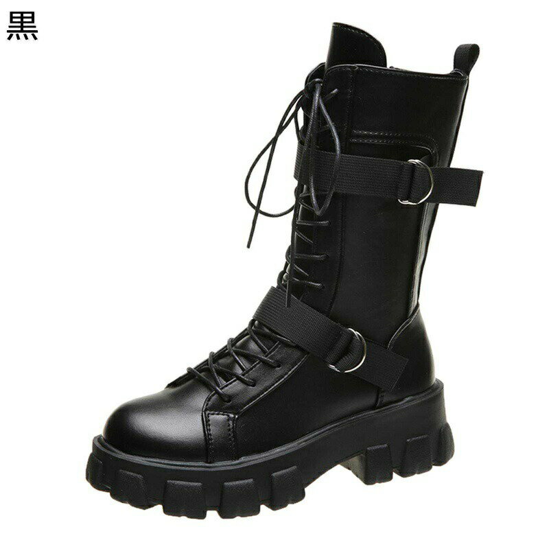 ショートブーツ レースアップ レディース メタリック モンクストラップ レースアップ ベルト 金属 秋冬..