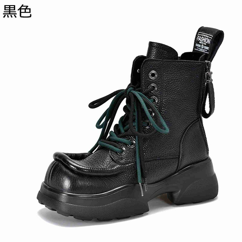 厚底 ショートブーツ レディース アンクルブーツ バックジップ 編み上げ 足細 安定感 おしゃれ 疲れにくい ハイカット 短靴 フェミニン セクシー 秋用 滑り止め 大きいサイズ 通勤 パーティ ストリート