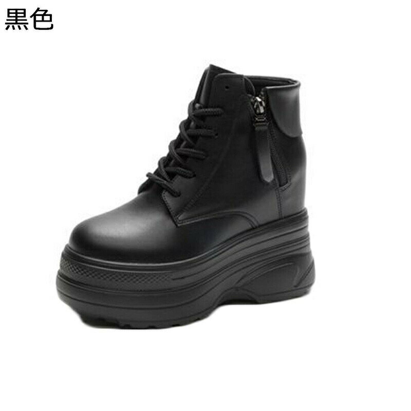 ショートブーツ レディース 厚底ブーツ 合成皮革 足細 インヒール レースアップ 細身 サイドジップ インヒール おしゃれ 疲れにくい 短靴 定番 クラシック 秋冬 防水 防滑 小さいサイズ 通勤通学 デート