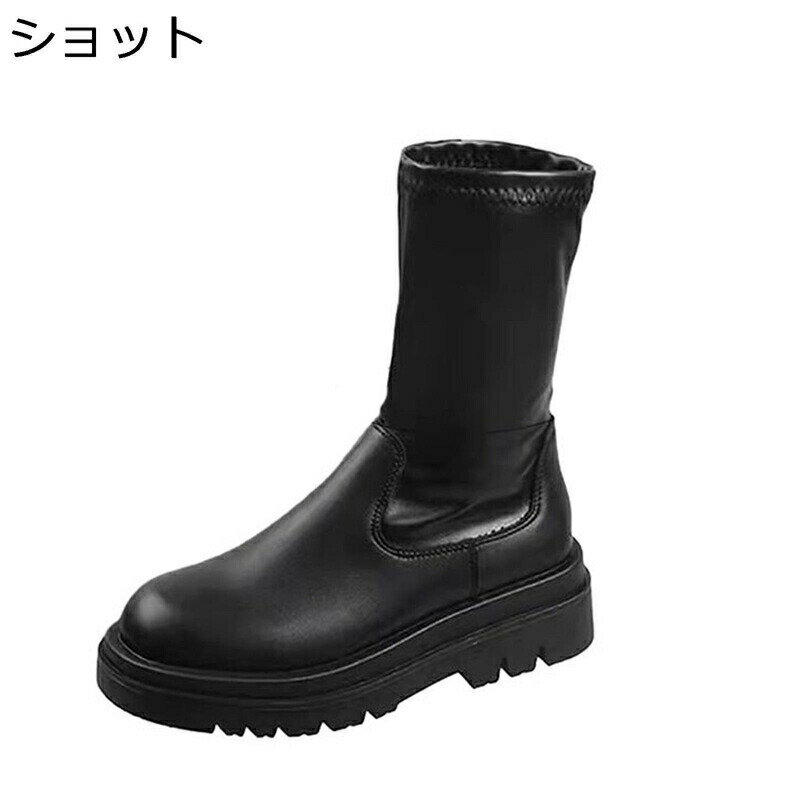ブーツ レディース シンプル ロングブーツ 無地 厚底 大きいサイズ ロングブーツ レディース 大きいサイズ 黒 ストレッチブーツ ロング ニーハイブーツ ショットブーツ コスプレ クッション性 軽量 秋冬