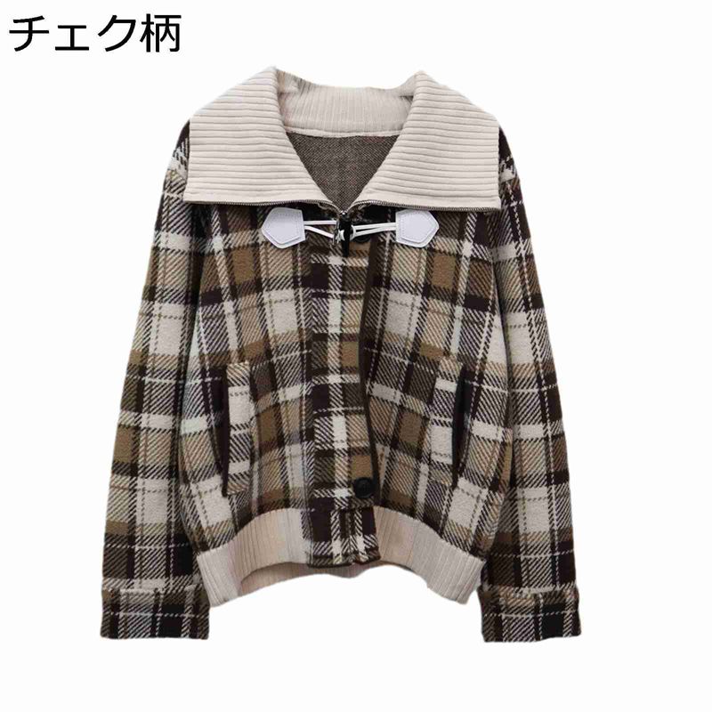 セーター レディース ニットコート アウター 秋服 セーターアウター 折り襟 厚手 ショットコート カーディガン おしゃれ 長袖 前開き 伸縮性 大きめ 軽量 ...