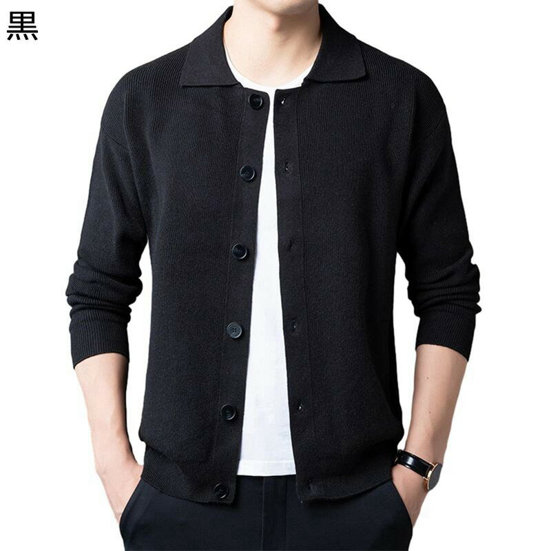メンズ ニット カーディガン セーター 開襟スウェット スリム 丸首 大きいサイズ 長袖 ビジネス 秋冬着 あったか オシャレ カッコイイ 無地 男性 キャンプ...