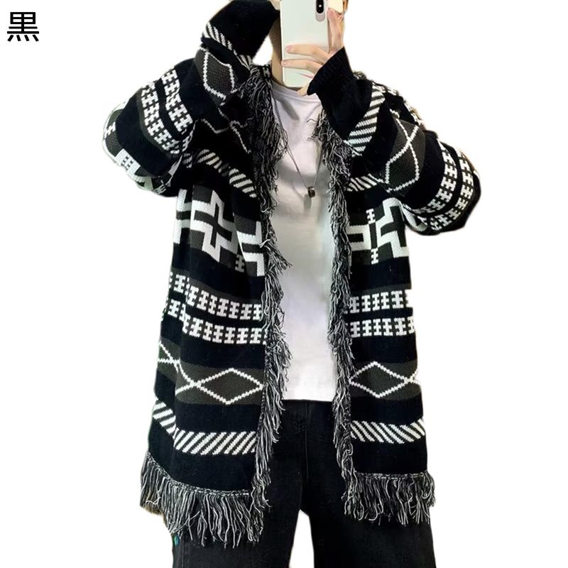 カーディガン フリンジ アーガイル柄 プリント ニット レディース 重ね着 体型カバー アウター ショール Vネック 長袖 あったか 暖かい 秋冬 トップス 羽...
