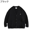 ニット コットンカーディガン レディース メンズ 綿100 セーター Vネック 長袖 ワンポイント 刺繍 ゆったり 無地 男女兼用 カジュアル 2ポケット おし...