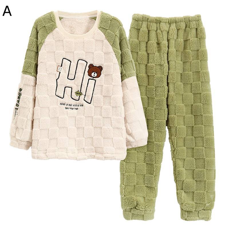 寝巻き ルームウェア レディース メンズ パジャマ 上下セット フランネル かわいい 萌え萌え 防寒着 暖かい 敏感肌 厚手 ふわふわ ぱじゃま 便利服 快適 女の子 プレゼント ペアルック 秋 冬