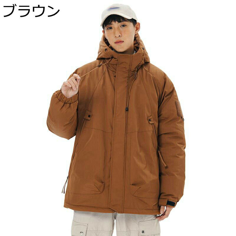 楽天kcreate中綿ジャケット メンズ ウインドブレーカー 冬 ダウンコットン 綿服 フード付き アウター 厚手 防寒対策 暖か カジュアル アウトドア 釣り ウオーキング 中綿ブルゾン 大きいサイズ 男女兼用