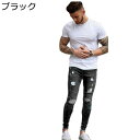 テーパードパンツ メンズ デニムパンツ スポーツ スキニーパンツ アメリカン ファッション カッコイイ 個性 ダメージジーンズ 春夏秋冬 大きいサイズ 大人 ペンシルパンツ 普段着 美脚 着痩せ