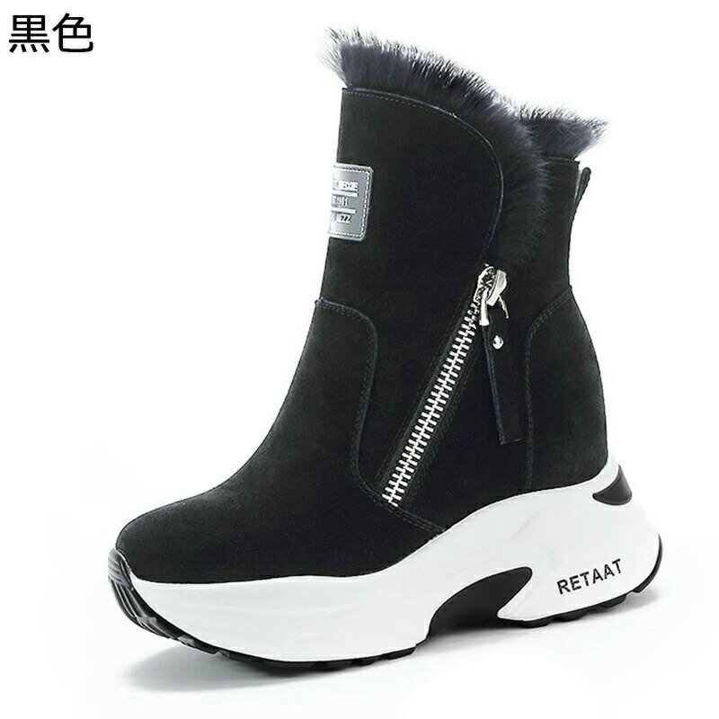 ショートブーツ 厚底 スノーブーツ レディース 中綿 ハイカット インヒール 冬用 ぽかぽか 保温 サイドジップ 歩きやすい おしゃれ 耐磨耗 撥水 滑り止め ゆったり 短靴 コンフォート 旅行 お出かけ 通学