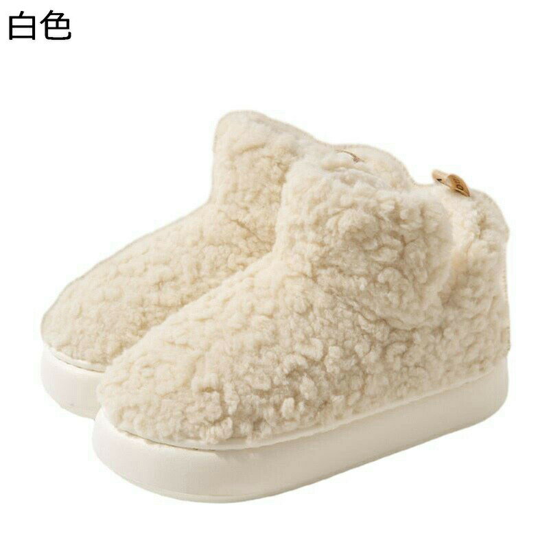 ショートブーツ 男女兼用 スノーブーツ レディース 裏ボア 厚底 ミドル丈 ブーツ 雪靴 ぽかぽか 保温 もこもこ 疲れにくい 柔らか 耐磨耗 撥水 滑り止め 部屋 短靴 シンプル 旅行 ルームシューズ