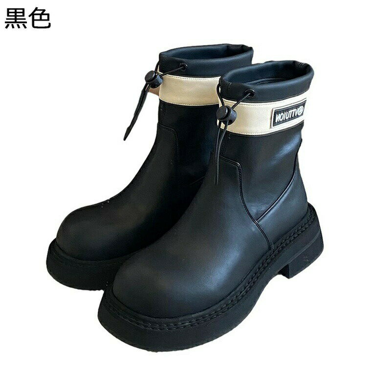 レディース ソックスブーツ ショートブーツ ミドルカット 厚底 ストレッチ 冬用 防寒靴 耐磨耗 安定感 防水 防滑 疲れにくい 短靴 撥水 幅広 厚底 ソフト ひも付き 室外 通勤 オフィス カジュアル