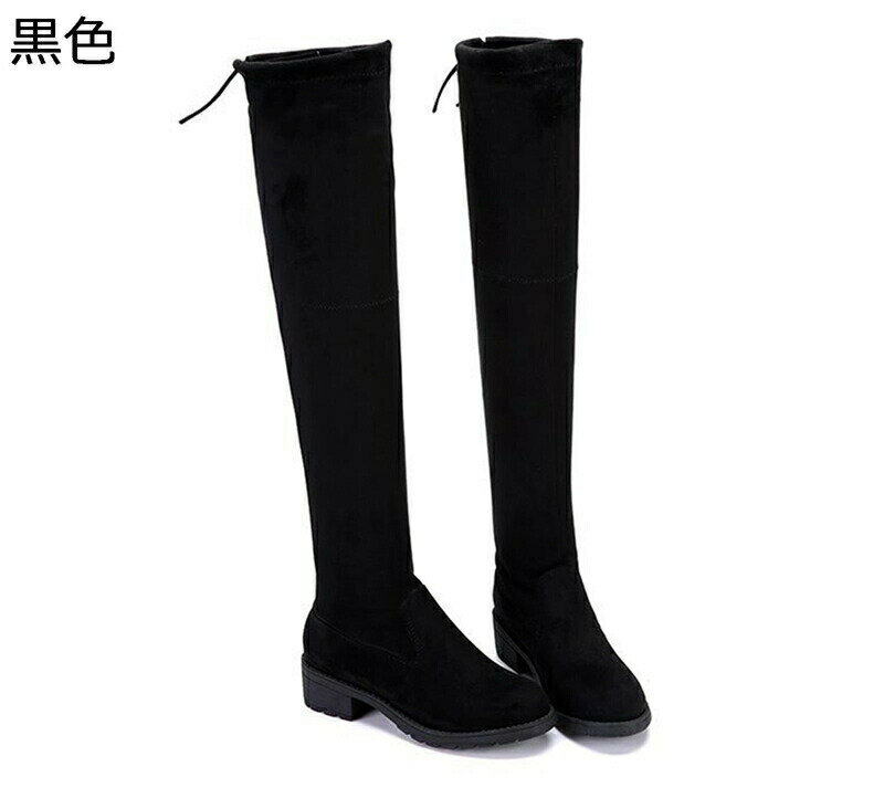 ロングブーツ ニーハイ 膝丈 ストレッチブーツ レディース ローヒール 合皮 足細く見え 安定感 履きやすい 痛くない 韓国 アメカジ 秋冬 滑り止め スエード調 大きいサイズ カジュアル 通勤 オフィス OL