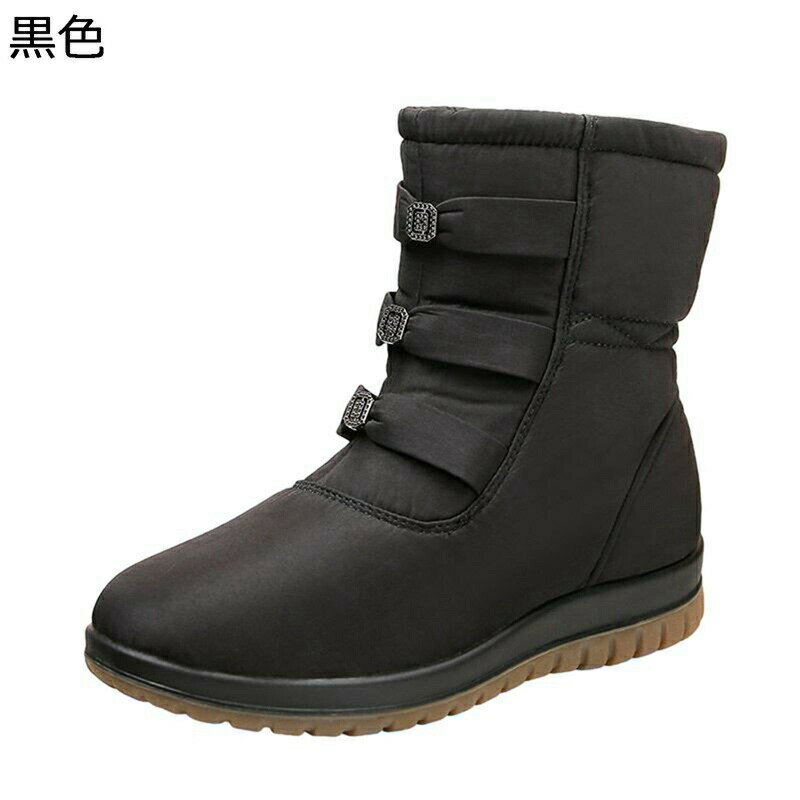 スノーブーツ レディース 中ボア ハイカット ブーツ 雪靴 ショートブーツ 男女兼用 防寒防滑 サイドジップ レースアップ 防水 高耐久 ソフト ビッグサイズ 短靴 コンフォート ウォーキング 室外 通勤