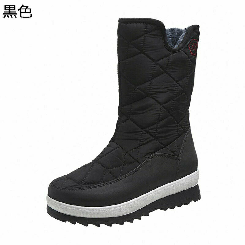 スノーブーツ レディース 中綿 ミドル丈 サイドジップ 冬物 雪遊び 防寒靴 ショートブーツ 厚底 履きやすい 痛くない 防水 高耐久 滑り止め 大きいサイズ 短靴 軽量 キルティング ウォーキング 室外 通勤
