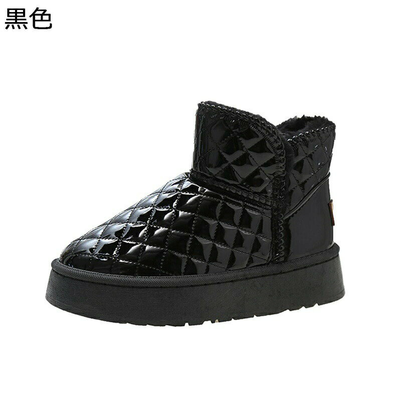 雪用 スノーブーツ 厚底 ショートブーツ レディース 裏ボア ムートンブーツ キルティング 綿靴 大きいサイズ 短靴 雪対策 ミドルカット あったか 美脚 屈曲性 滑りにくい 旅行 お出かけ カジュアル 通勤