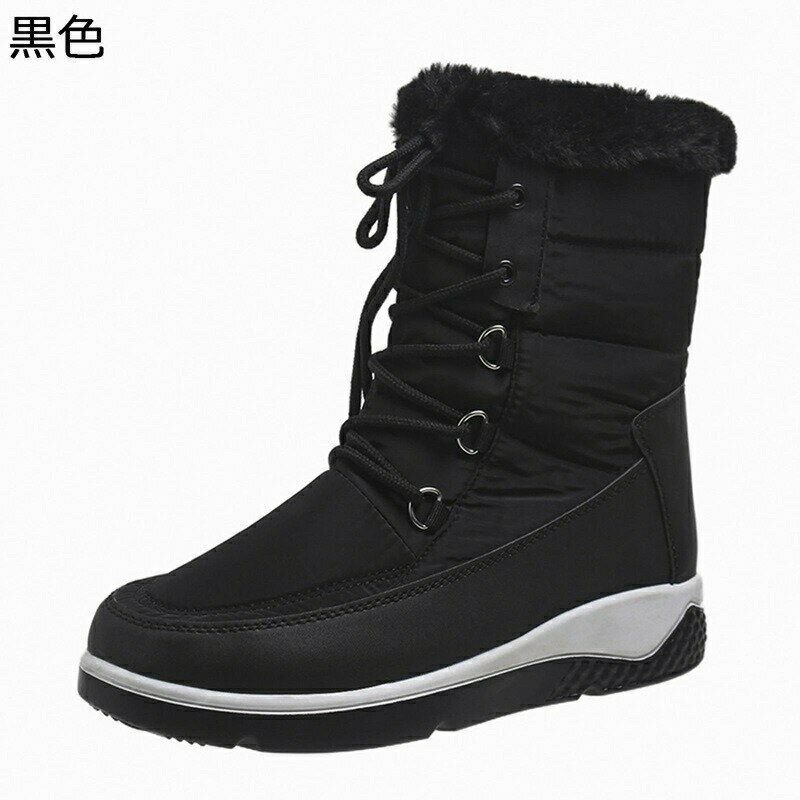 ショートブーツ 女性用 スノーブーツ レディース 中ボア ハイカット サイドジップ 保温 冬物 暖かい 防寒 編み上げ サイドジップ 柔らか 防雨 厚底 滑り止め 短靴 軽量 安定感 アウトドア カジュアル