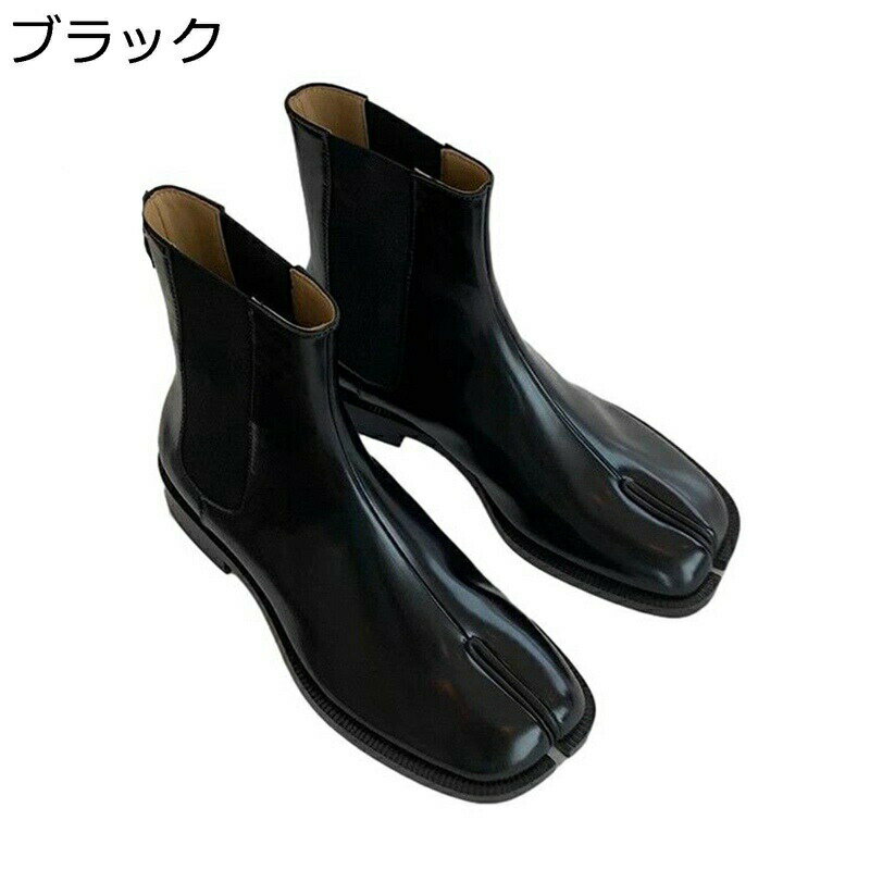 足袋ブーツ レディース サイドゴア ローヒール スリッポン エナメル 足袋シューズ 足袋型 牛革 ショート丈 小さいサイズ 短筒ブーツ スクエアトゥ 3CMヒール 脱ぎ履き便利 秋冬 オシャレ