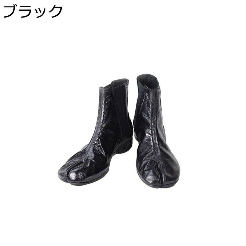ブーツ 足袋型 レディース スリッポン ショート丈 牛革 足袋ブーツ ローヒール ブロックヒール 3CMヒール 秋冬 ストレッチブーツ 婦人靴 痛くない 履きやすい くしゅくしゅ エレガント モード