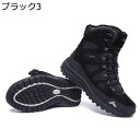 冬用 スノーブーツ 裏起毛 メンズ アウトドア 本革 登山靴 ハイキングシューズ 男性用 大きいサイズ ハイカット 作業 撥水 滑り止め レースアップ ウォーキング お出かけ ジャングル ハンティングシューズ