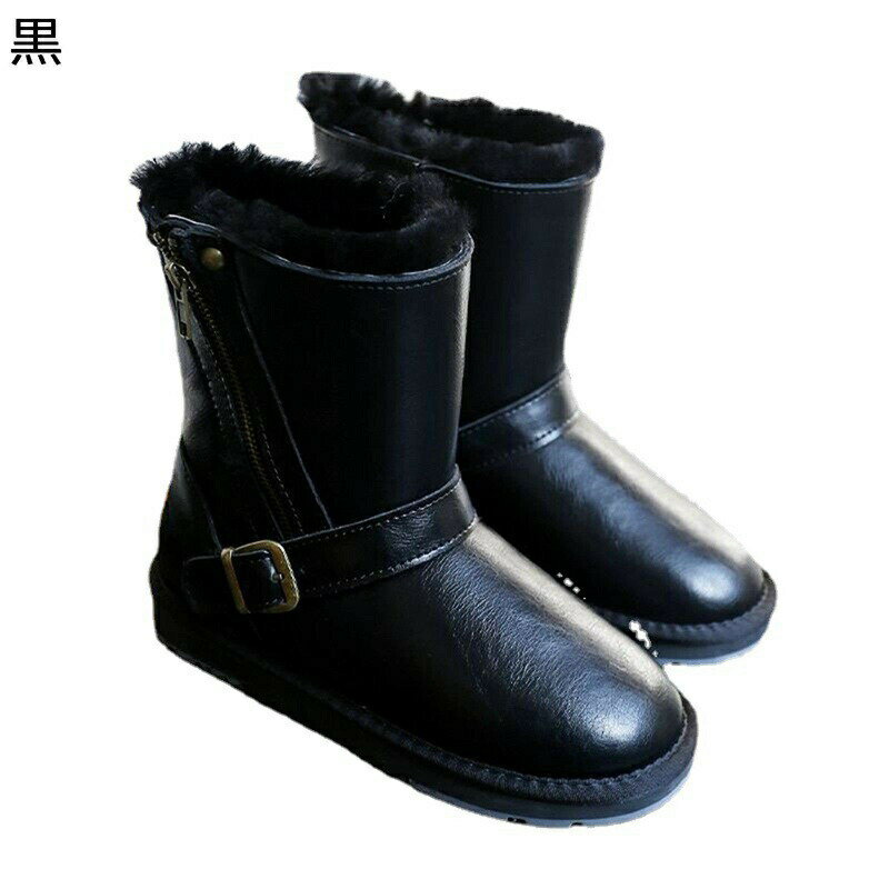 ムートンブーツ 革靴 レザー 本革 100%ウール 金属 ラメ レディース リングブーツ ショートブーツ モン..