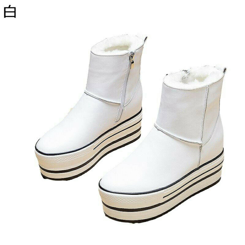 ショートブーツ インヒール レディース 本革 レザー 小きいサイズ スノーシューズ 短靴 サイドジップ ..