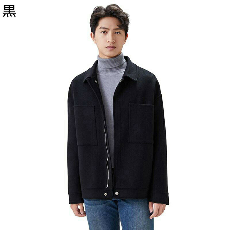 ウール100％コート ラシャジャケット メンズ ビジネスジャケット 秋冬 防寒保温 ショート丈 ブルゾン 紳士 ジャケット ラージポケット 気持ちいい カジュアル 作業着アウター 合わせやすい