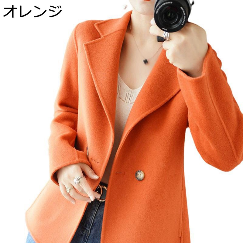 楽天市場】ウール100% コート（カラーオレンジ）（コート・ジャケット