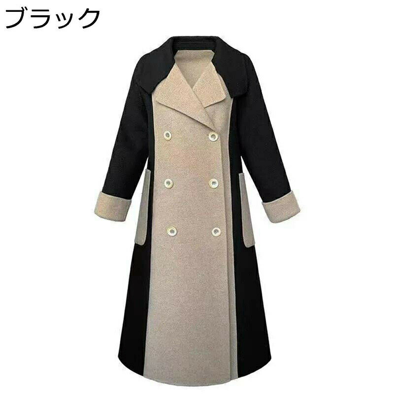 大きいサイズ レディース 着痩せ ロングコート チェスターコート ベルト付き オーバーコート スプリング 秋冬 長袖 ダブルボタン 厚手 着心地良い ファッション 暖かい ビジネス レジャー 普段用 日常 会社