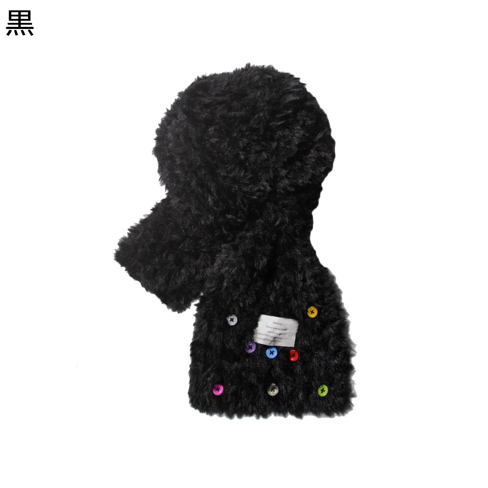 ティペット フェイクファースヌード レディース 防寒 厚手 差し込み式 カラフルなボタンデザイン かわ..