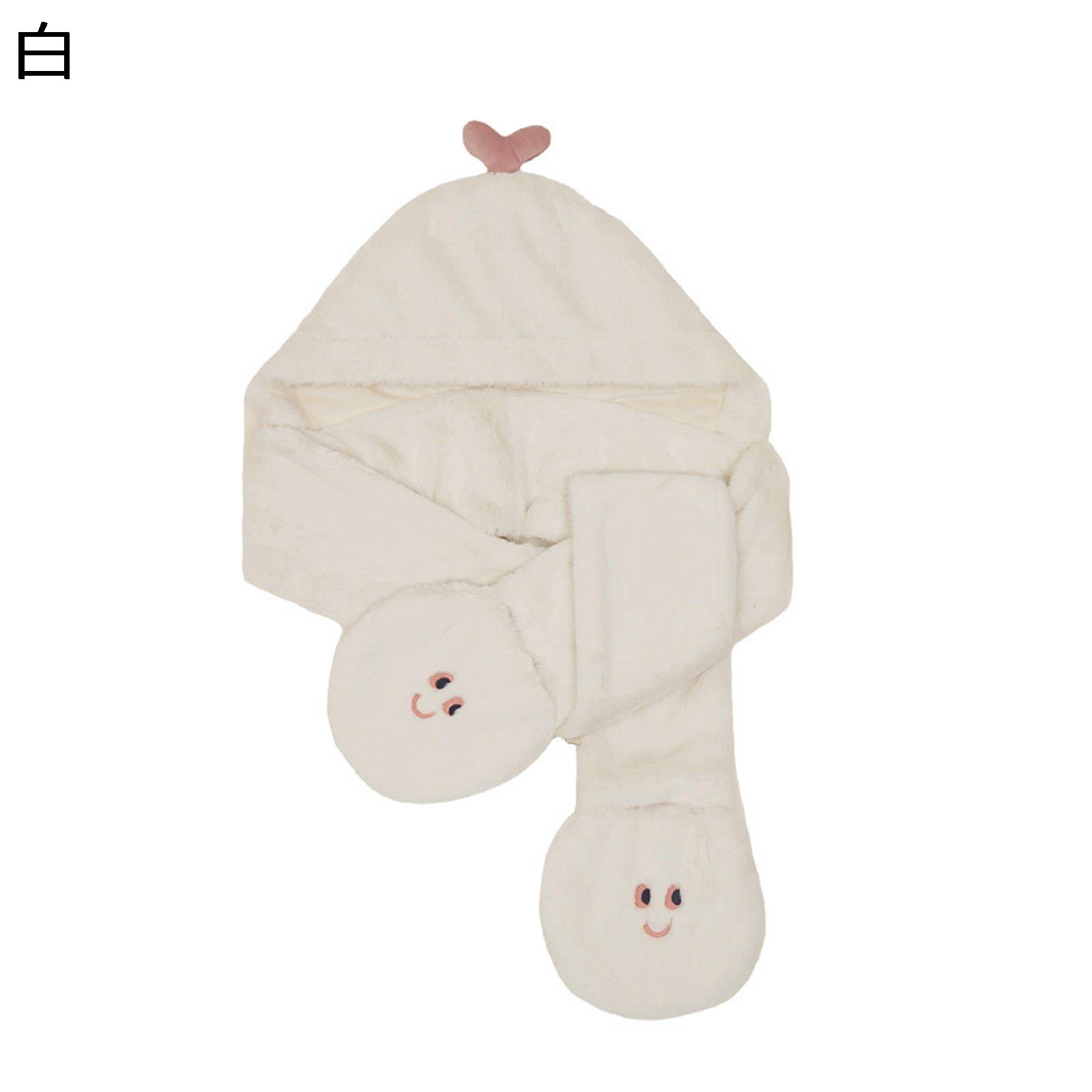 マフラー 3in1 マフラー レディース 手袋 一体型 かわいい 冬物 防寒 ウォーム 多機能 耳付き ミント ..