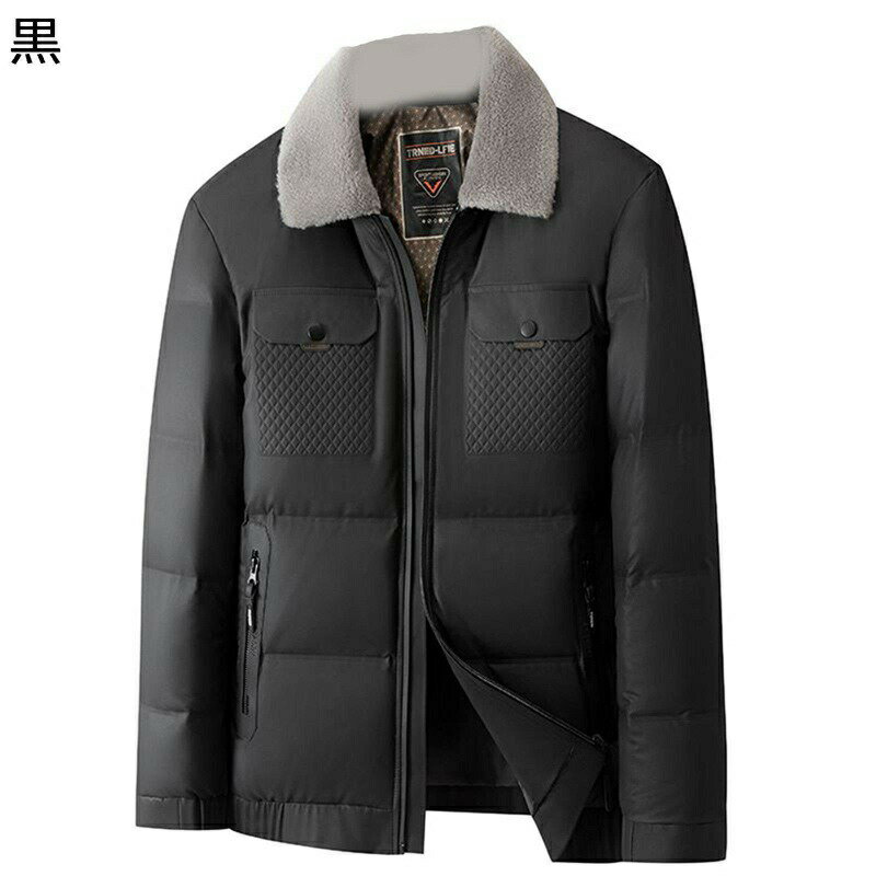 楽天kcreateダウンジャケット?メンズ?ダウンコート ショート丈 ダウンブルゾン 冬服 厚手?防寒防風?温か 90ダウン ファスナーポケット アウターコート 室外 散歩 ウォーキング 純色 コーデやすい 通勤通学