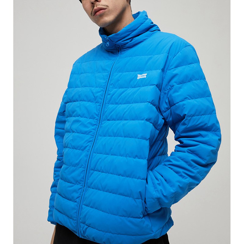 ダウンジャケット メンズ 立て襟 ミドル丈 ダウンブルゾン 真冬 厚いa防寒a極暖 90ダウン ワイド 両サイドポケット ライトアウター 室外 散歩 ウォーキング 無地 カジュアル キャンプ お出かけ