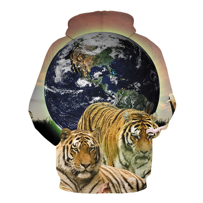 パーカー メンズ 虎柄パーカー フード付き プルオーバー 大きいサイズ 秋冬 アメカジ おしゃれ 3Dプリント タイガー柄 ストリート ヒップホップ 春秋 カジュアル 肌触りがいい スポーツ